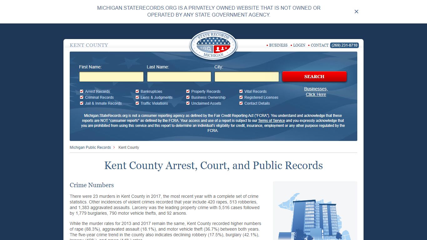 Kent County Arrest, Court, and Public Records